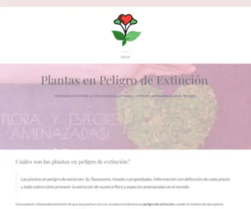 Plantasenpeligrodeextincion.com(Plantas en Peligro de Extinción) Screenshot