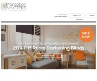 Plantation-Shutters.co.uk(London Window Shutters from Plantation Shutters Ltd) Screenshot