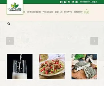 Plantbasedfoods.org(Plant Based Foods Association) Screenshot