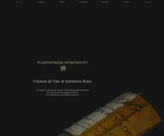 Plantevigne-Dubosquet.com(Créateur Vins & Spiritueux Rares) Screenshot