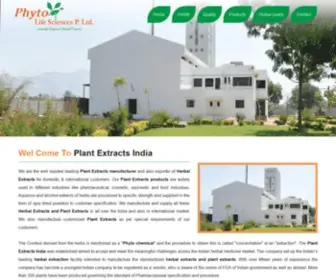 Plantextractsindia.com(Plant Extracts) Screenshot