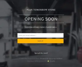 Plantomorrow.com(Plan Tomorrow Store) Screenshot