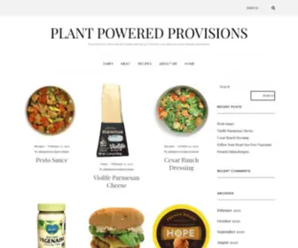 Plantpoweredprovisions.com(Plant provision procurer and foodie helping you find the most delicious plant based alternatives) Screenshot