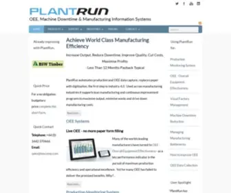 Plantrun.co.uk(OEE) Screenshot