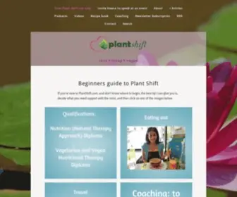 Plantshift.com(Resources and coaching to make plant) Screenshot