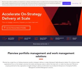Planview.com(Planview Portfolio Management and Work Management Software) Screenshot