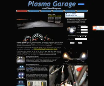 Plasmagarage.com(HID headlights) Screenshot