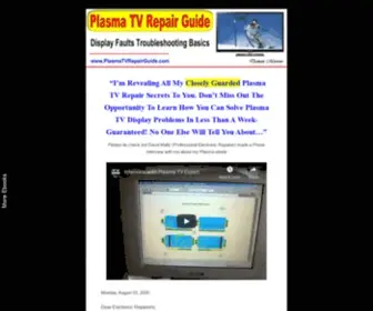 Plasmatvrepairguide.com(Plasma TV Repair And Troubleshooting) Screenshot