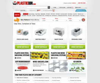 Plastic-Bin.com(Plastic Storage Containers and Bins) Screenshot