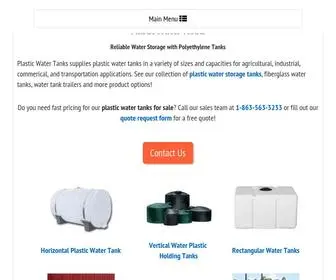 Plastic-Watertanks.com(Reliable Plastic Water Tanks) Screenshot