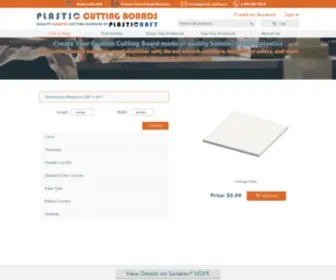 Plasticcuttingboards.com(Custom Plastic Cutting Boards Cut to size) Screenshot