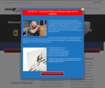 Plasticenclosures.com(ClickFold Plastics) Screenshot