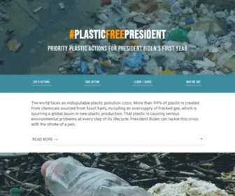 PlasticFreepresident.org(#PlasticFreePresident) Screenshot