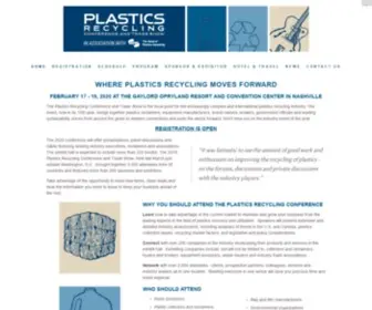 Plasticsrecycling.com(The Plastics Recycling Conference) Screenshot