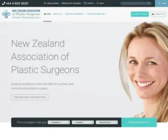 Plasticsurgery.org.nz(New Zealand Association of Plastic Surgeons) Screenshot