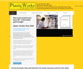 Plasticworks.ca(Plastics, Fiberglass and More) Screenshot