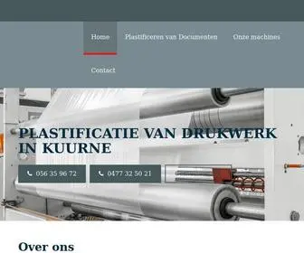 Plastikor-Bvba.be(Industriële Plastificatie) Screenshot