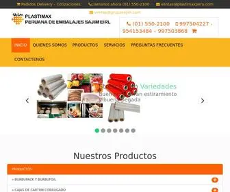 Plastimaxperu.com(Fabricantes de Plasticos y Cartones para Embalaje) Screenshot