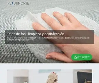 Plastinorte.com(Textiles e Insumos para la emergencia del Covid) Screenshot