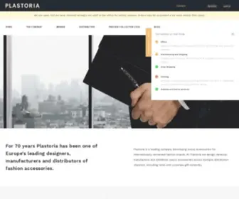 Plastoria.com(Design, manufacture and distribution of branded fashion accessories) Screenshot