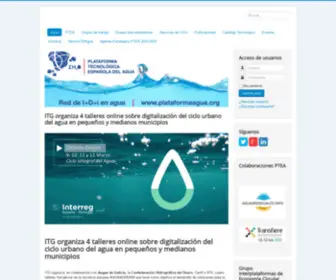 Plataformaagua.org(Plataforma tecnológica española del agua) Screenshot