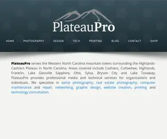 Plateaupro.com(Photography, Design and Technical Services for the Highlands-Cashiers Plateau) Screenshot