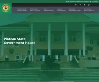 Plateaustate.gov.ng(Plateau State Government Website) Screenshot