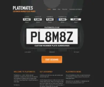 Platemates.co.nz(Customised number plate surrounds) Screenshot