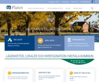 Platen.se(Bostadsstiftelsen Platen Motala) Screenshot