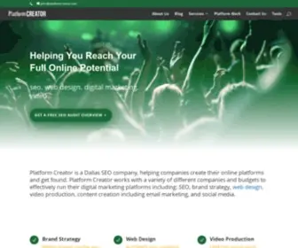 Platformcreator.com(Imagine friendly digital marketing expertise without big ad agency fees. Platform Creator) Screenshot