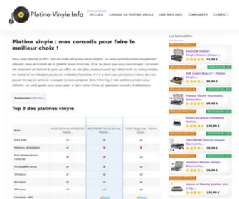 Platine-Vinyle.info(Venez découvrir notre guide complet sur la platine vinyle) Screenshot