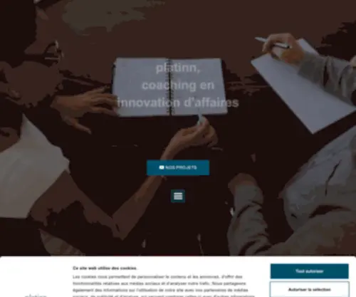 Platinn.ch(Platinn plateforme innovation de la Suisse occidentale) Screenshot