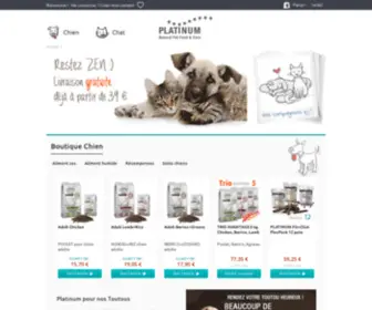 Platinum-France.com(Alimentation pour chien) Screenshot