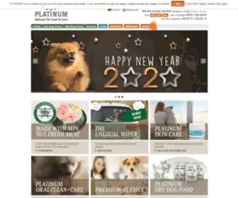 Platinum.com(Premium Hundefutter und Katzenfutter) Screenshot