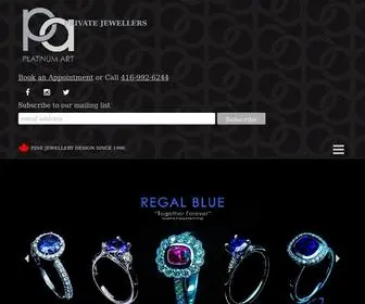 Platinumart.ca(Private Jewellers located in Toronto.Platinum Art) Screenshot