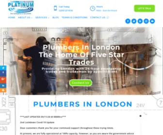 Platinumemergency.com(Plumbers In London) Screenshot