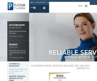 Platinumfilings.com(Nationwide Search & Filing) Screenshot