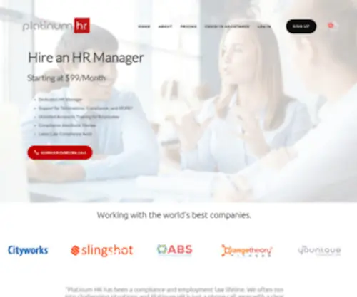 Platinumhr.com(Affordable HR Solutions for Small Business) Screenshot