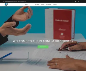 Platinumhrservices.com(Platinum HR Services) Screenshot