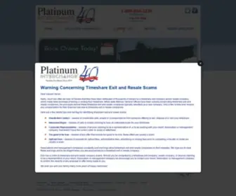 Platinuminterchange.com(Platinum Interchange Timeshare Vacation Rentals and Exchanges) Screenshot