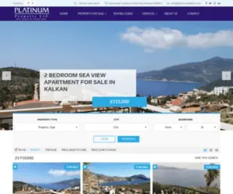 Platinumkalkan.com(Platinum Property Kalkan I Kalkan Property For Sale) Screenshot