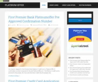 Platinumofferonline.com(First PREMIER Bank) Screenshot