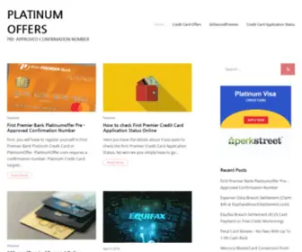 Platinumoffersonline.com(The very first Premier Bank Platinum Credit Card offer and for that Apply for the platinumoffer) Screenshot