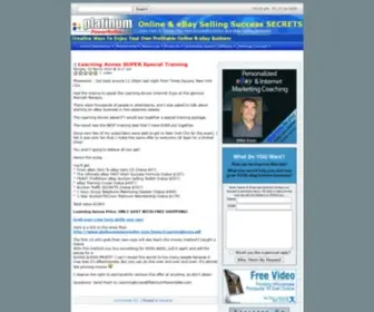 Platinumpowerseller.com(Online & eBay Selling Success SECRETS) Screenshot