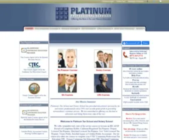 Platinumprostudies.com(Online Approved Tax Preparation Courses) Screenshot