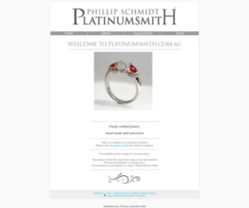 Platinumsmith.com.au(Platinumsmith) Screenshot