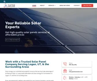 Platinumsolar.com(Solar Panel Company Logan) Screenshot