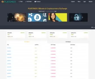 Platonex.io(Crypto currency) Screenshot