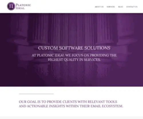 Platonicideal.com(Custom Software Solutions) Screenshot