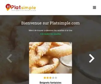 Platsimple.com(Recettes de cuisine facile) Screenshot